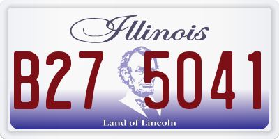 IL license plate B275041