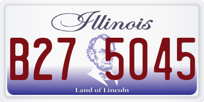 IL license plate B275045