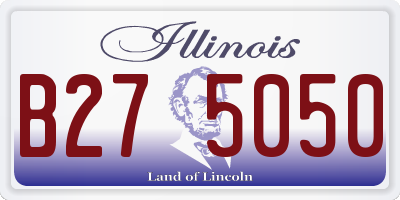 IL license plate B275050