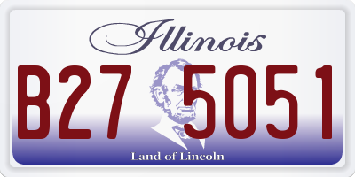 IL license plate B275051