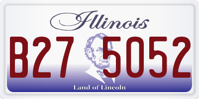 IL license plate B275052