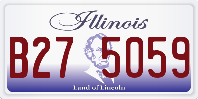 IL license plate B275059