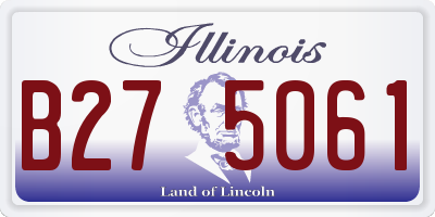 IL license plate B275061