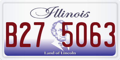 IL license plate B275063