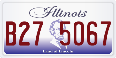 IL license plate B275067