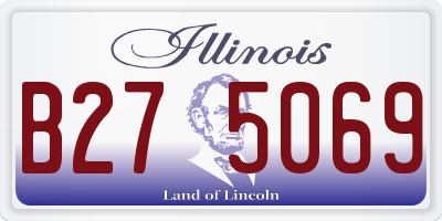 IL license plate B275069