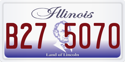 IL license plate B275070