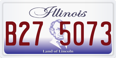 IL license plate B275073