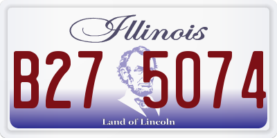 IL license plate B275074