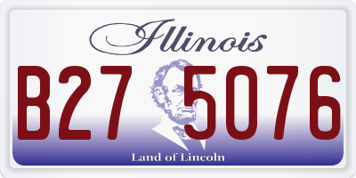 IL license plate B275076