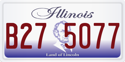 IL license plate B275077