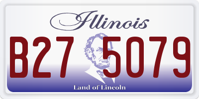IL license plate B275079