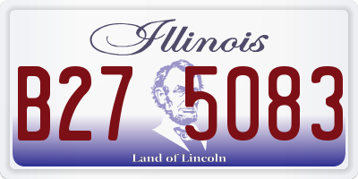 IL license plate B275083