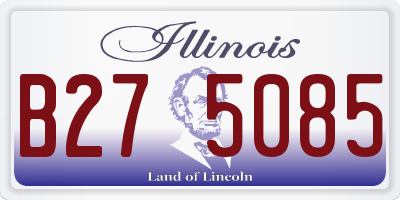 IL license plate B275085