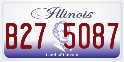 IL license plate B275087