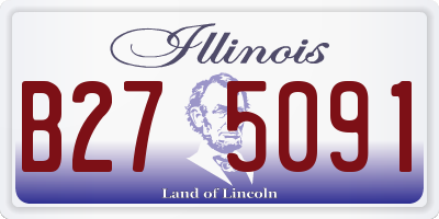 IL license plate B275091