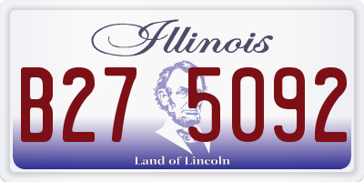 IL license plate B275092