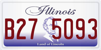 IL license plate B275093