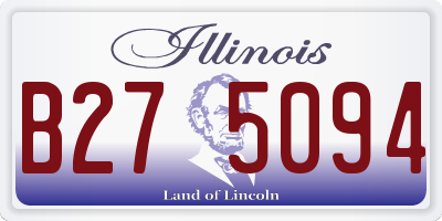 IL license plate B275094