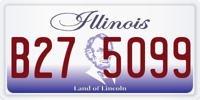IL license plate B275099