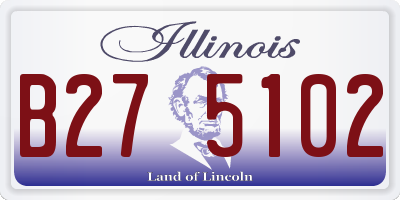 IL license plate B275102