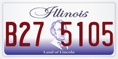IL license plate B275105