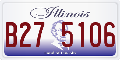 IL license plate B275106