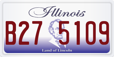 IL license plate B275109