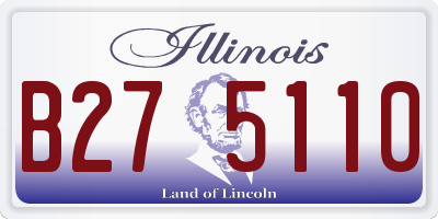 IL license plate B275110