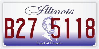 IL license plate B275118