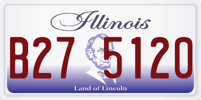 IL license plate B275120