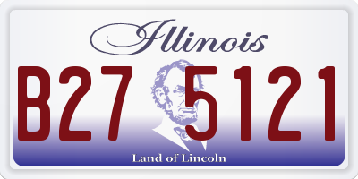 IL license plate B275121