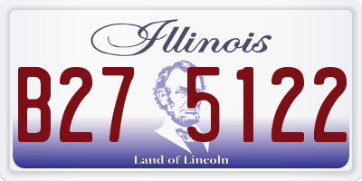 IL license plate B275122