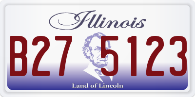 IL license plate B275123