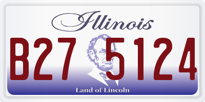 IL license plate B275124