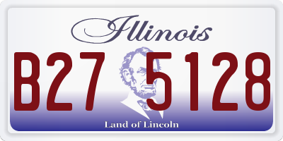 IL license plate B275128