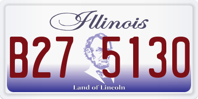 IL license plate B275130