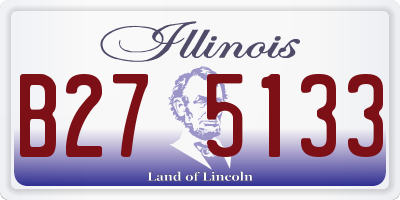 IL license plate B275133