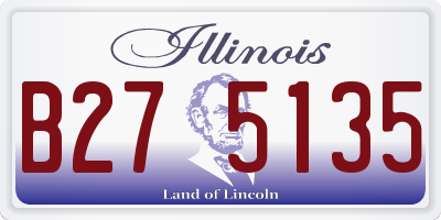 IL license plate B275135