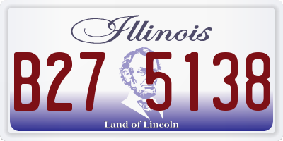 IL license plate B275138