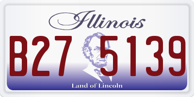 IL license plate B275139