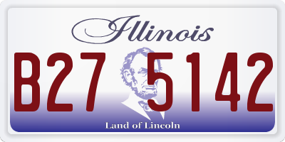 IL license plate B275142