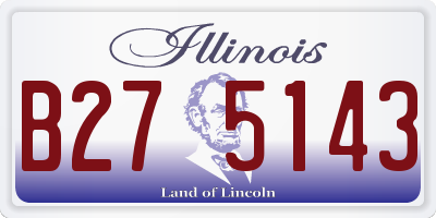 IL license plate B275143