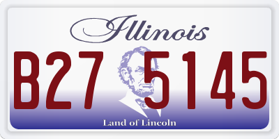IL license plate B275145