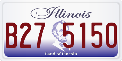 IL license plate B275150