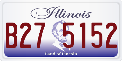 IL license plate B275152