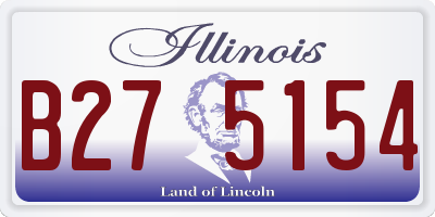 IL license plate B275154
