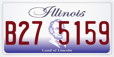 IL license plate B275159