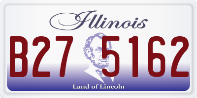 IL license plate B275162