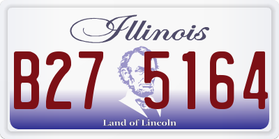 IL license plate B275164